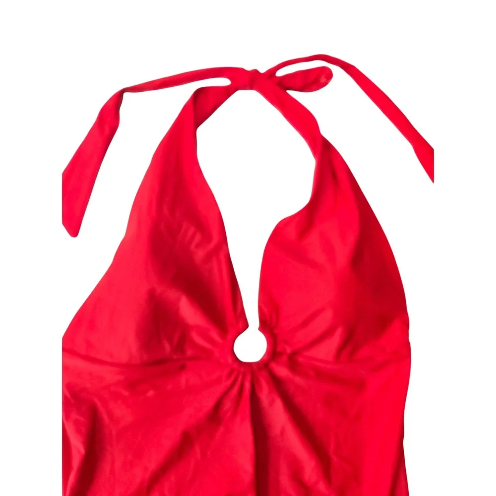 Summersalt‎ The O-Ring Reef Plunge One Piece Swimsuit Red Size 14 NEW Sexy